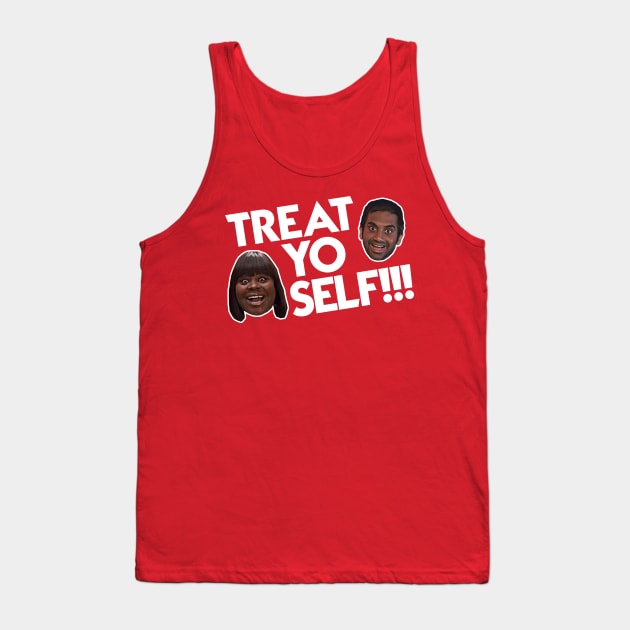 TREAT YO SELF! Parks and Rec Fan Design Tank Top by darklordpug